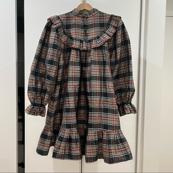 DÔEN Bromley Holiday Dress in Alcott Plaid - Small - Picture 7 of 7